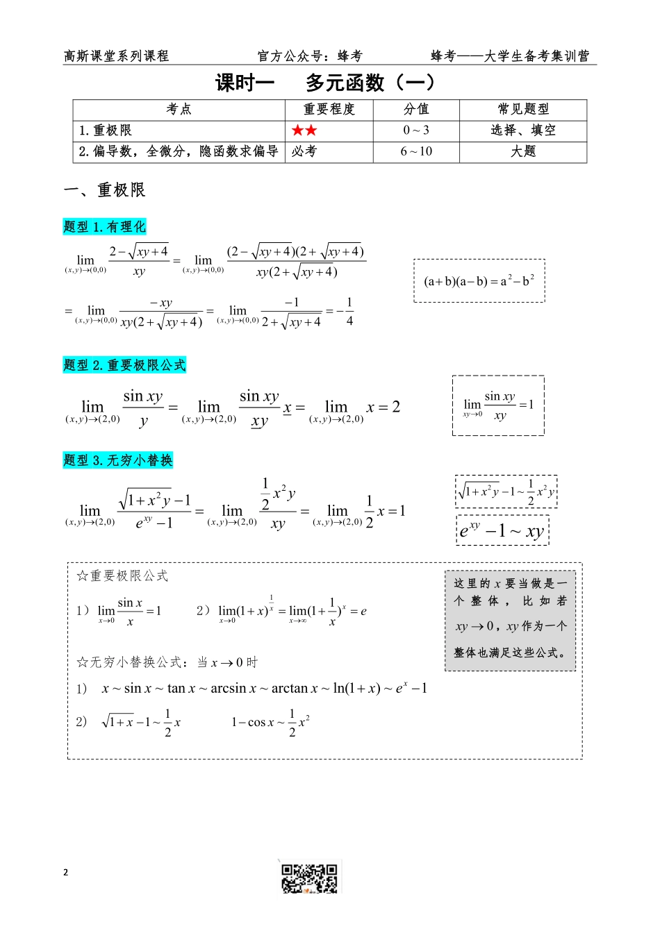 《高数下》讲义笔记【高斯课堂】.pdf_第2页