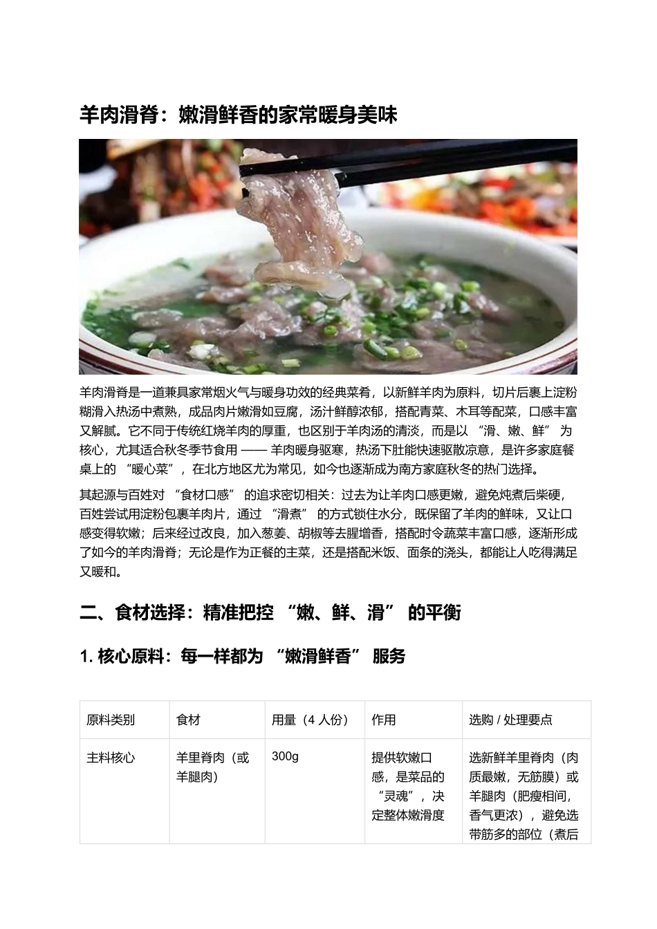 羊肉滑脊:嫩滑鲜香的家常暖身美味.docx_第1页