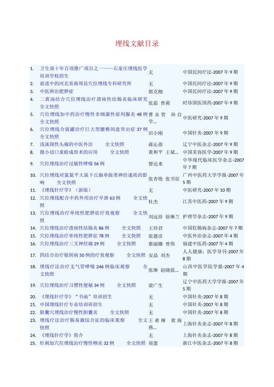 埋线文献目录.docx_第1页