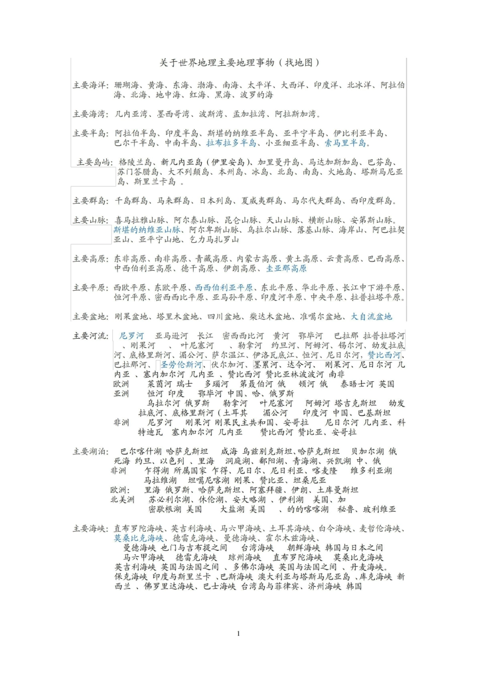 《世界地理》主要地理事物.pdf_第1页