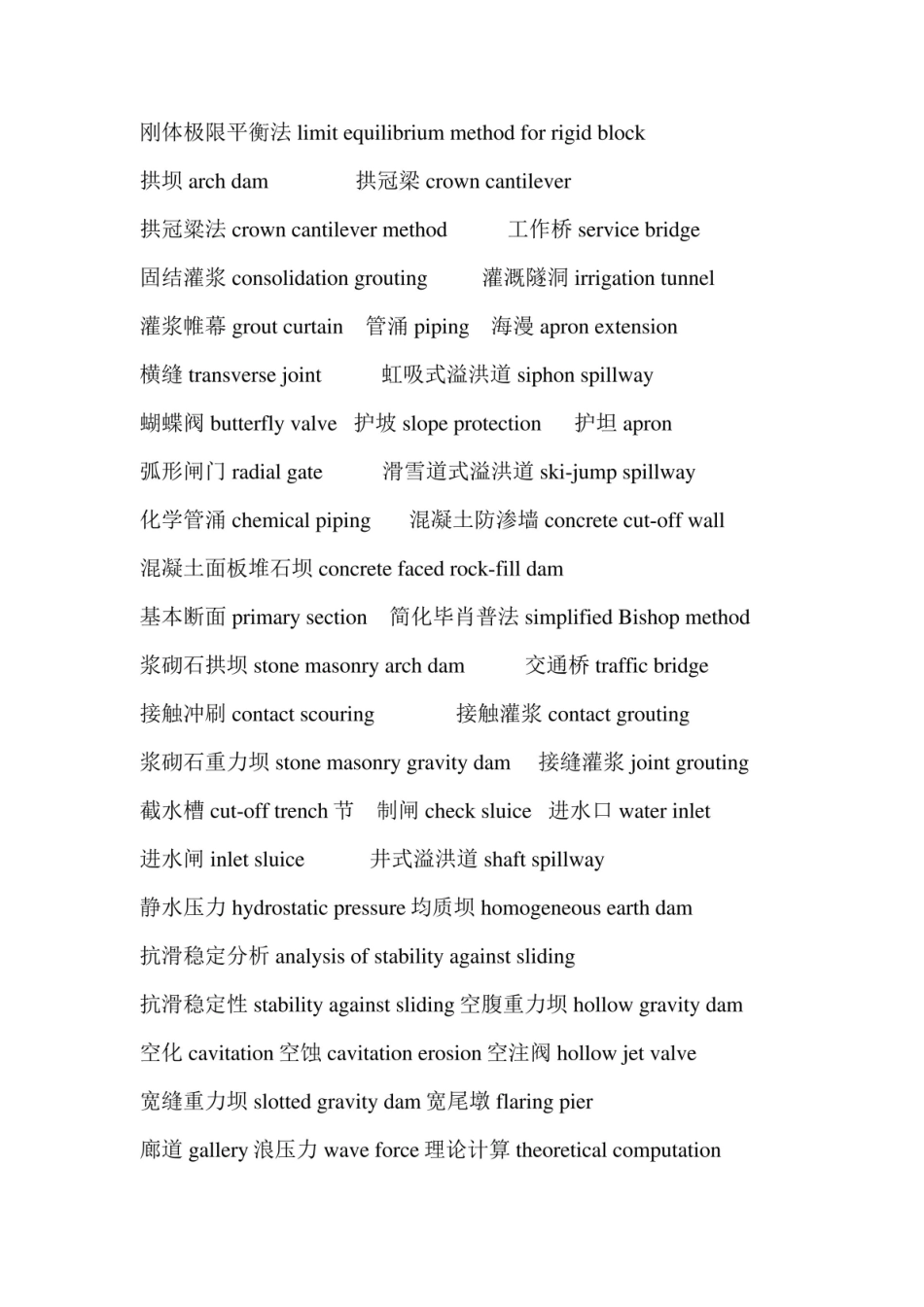 《水工建筑物》英语词汇.pdf_第2页