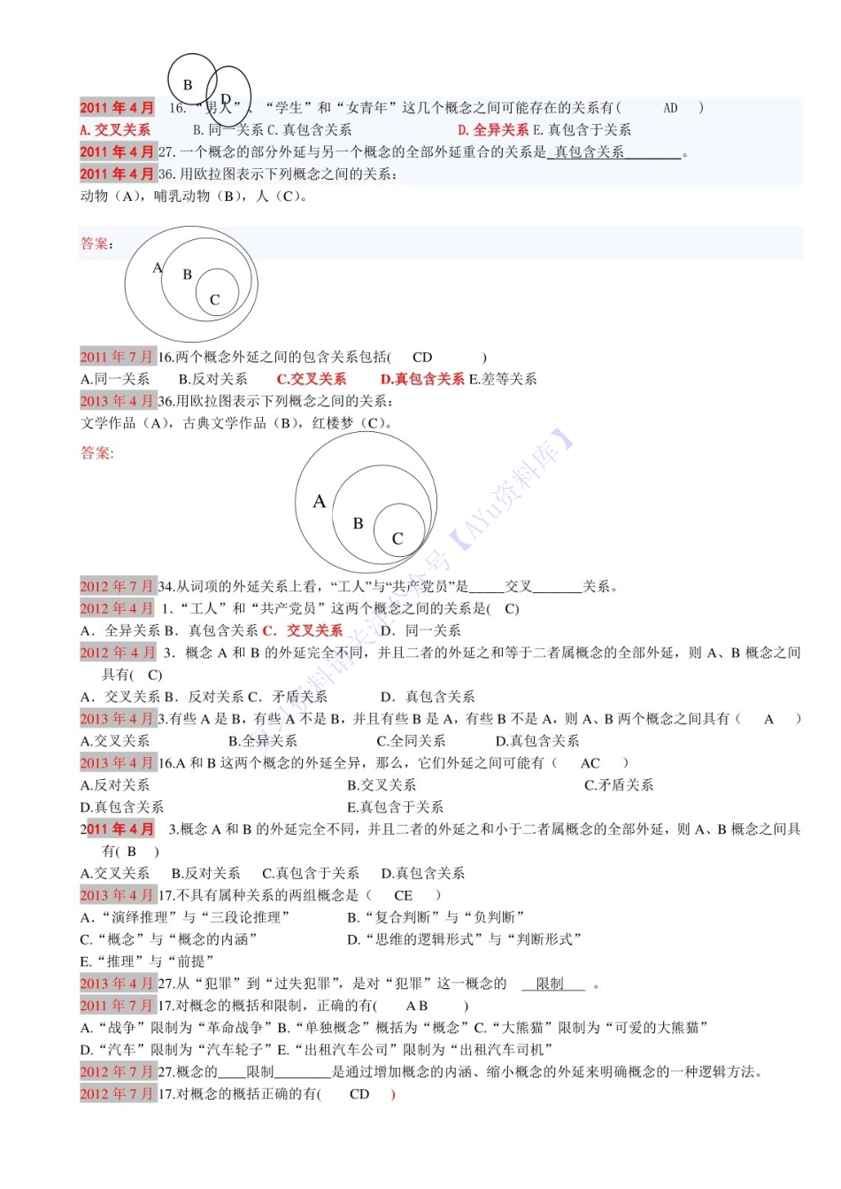 【部分真题1】00024 普通逻辑 1.pdf_第2页