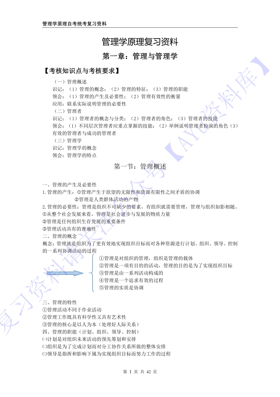 【考核要求】00054 管理学原理 1.pdf_第1页