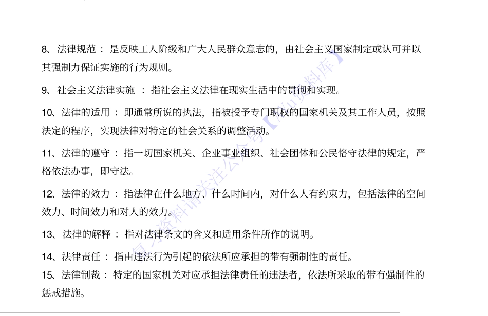 【名词解释 258个】00040 法学概论(王磊) 1.pdf_第2页