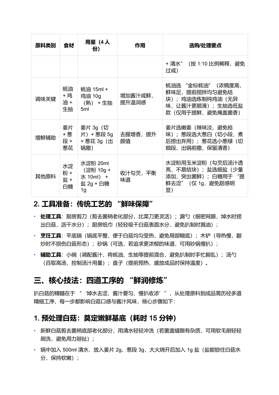 扒白菇：菌鲜本味里的雅致功夫菜.docx_第2页