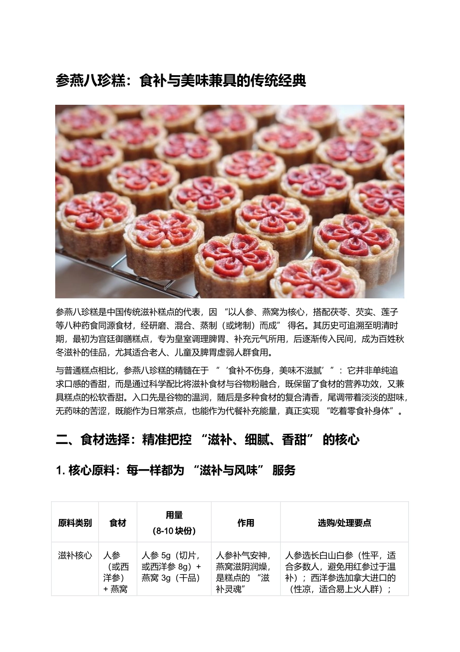 参燕八珍糕：食补与美味兼具的传统经典.docx_第1页