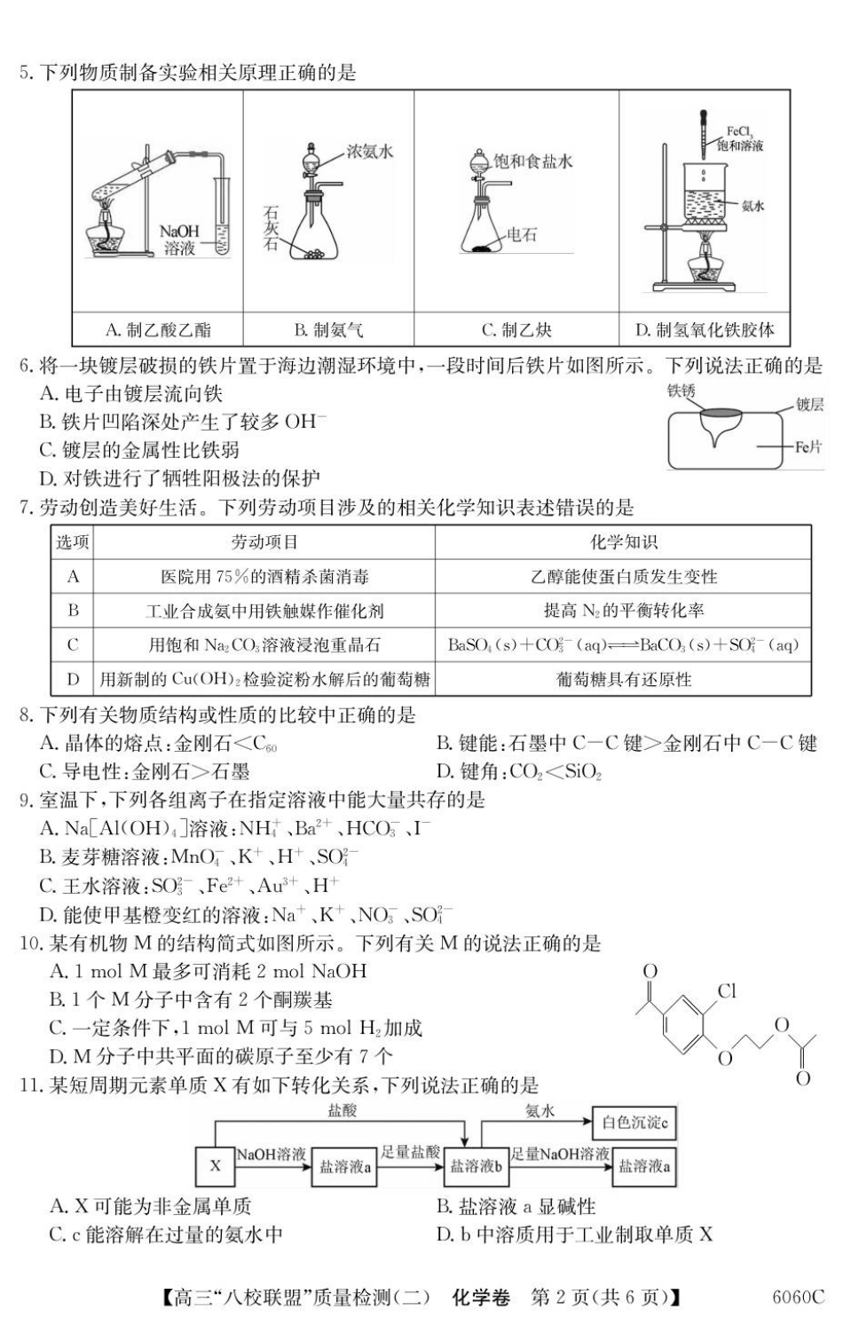 2025~2026学年度广东省高三“八校联盟”质量检测（二）（6060C）化学.pdf_第2页