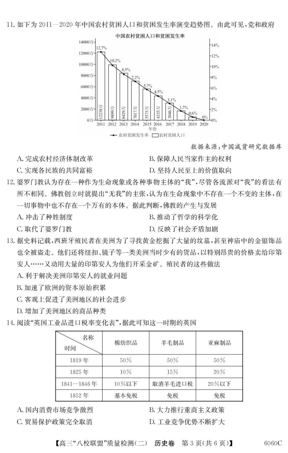 2025~2026学年度广东省高三“八校联盟”质量检测(二)(6060C)历史.pdf_第3页