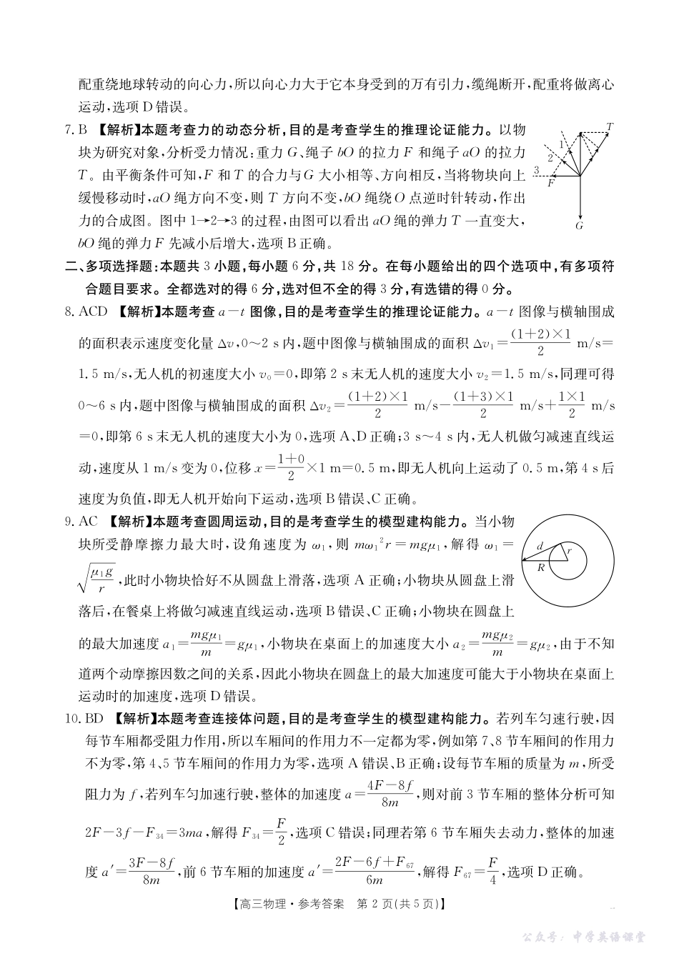 2025-2026年度上学期河南省高三年级第二次联考（26-37C）物理答案.pdf_第2页