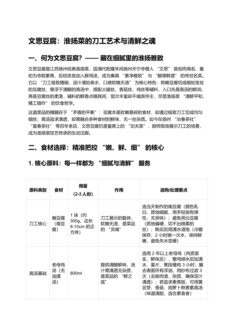 文思豆腐：淮扬菜的刀工艺术与清鲜之魂.docx_第1页