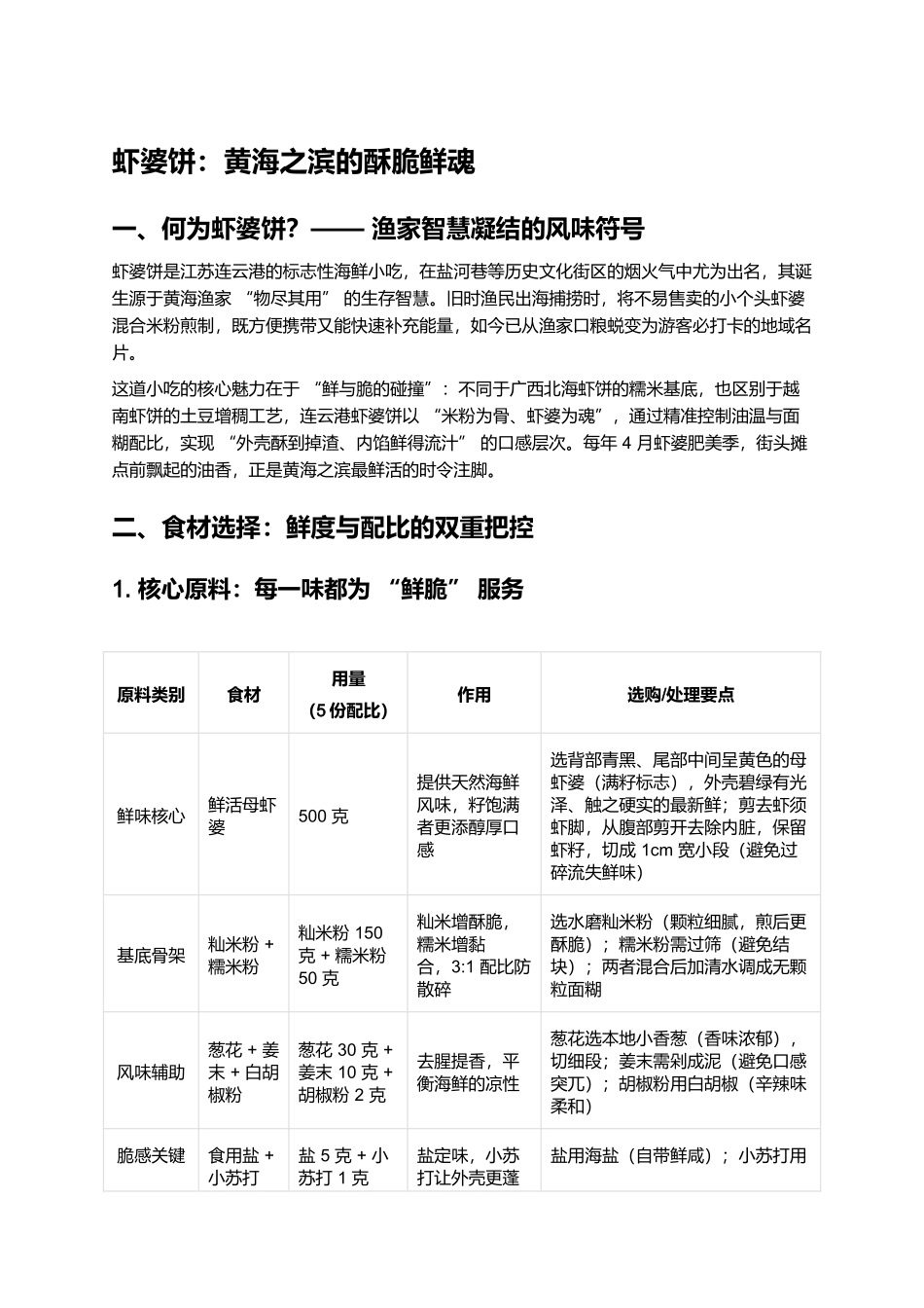 虾婆饼：黄海之滨的酥脆鲜魂.docx_第1页