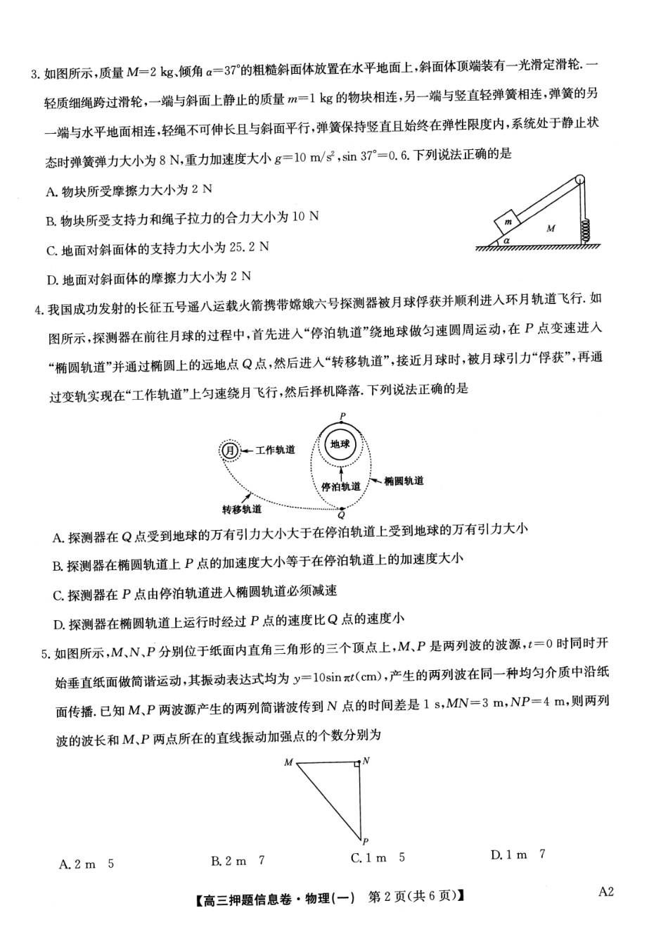 2025版百师联盟高考《信息押题卷》信息卷一物理试卷.pdf_第2页