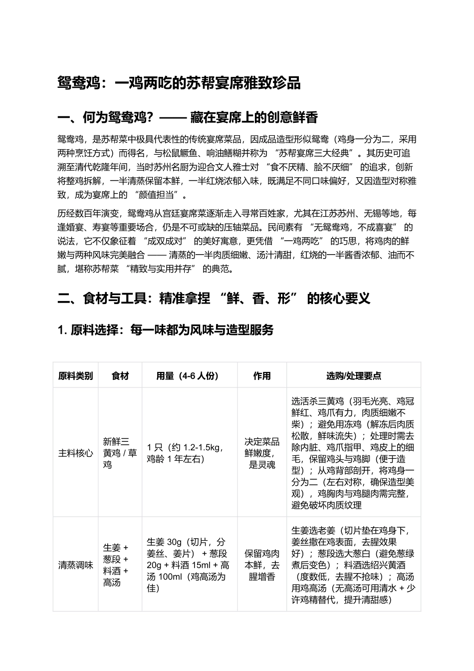 鸳鸯鸡:一鸡两吃的苏帮宴席雅致珍品.docx_第1页