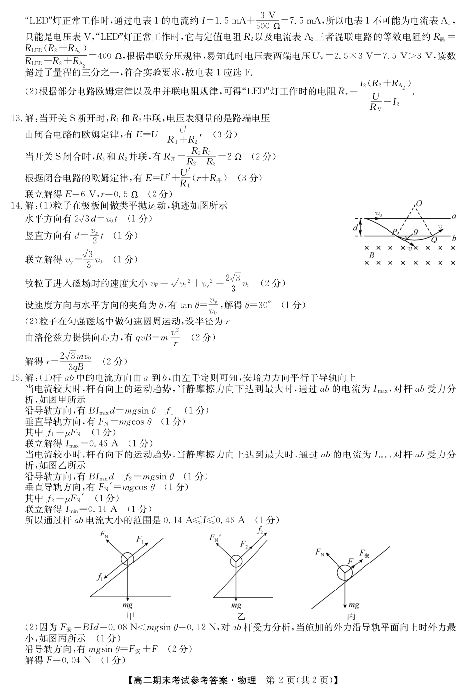 25042B2024-2025学年高二上学期1月期末考试物理da.pdf_第2页