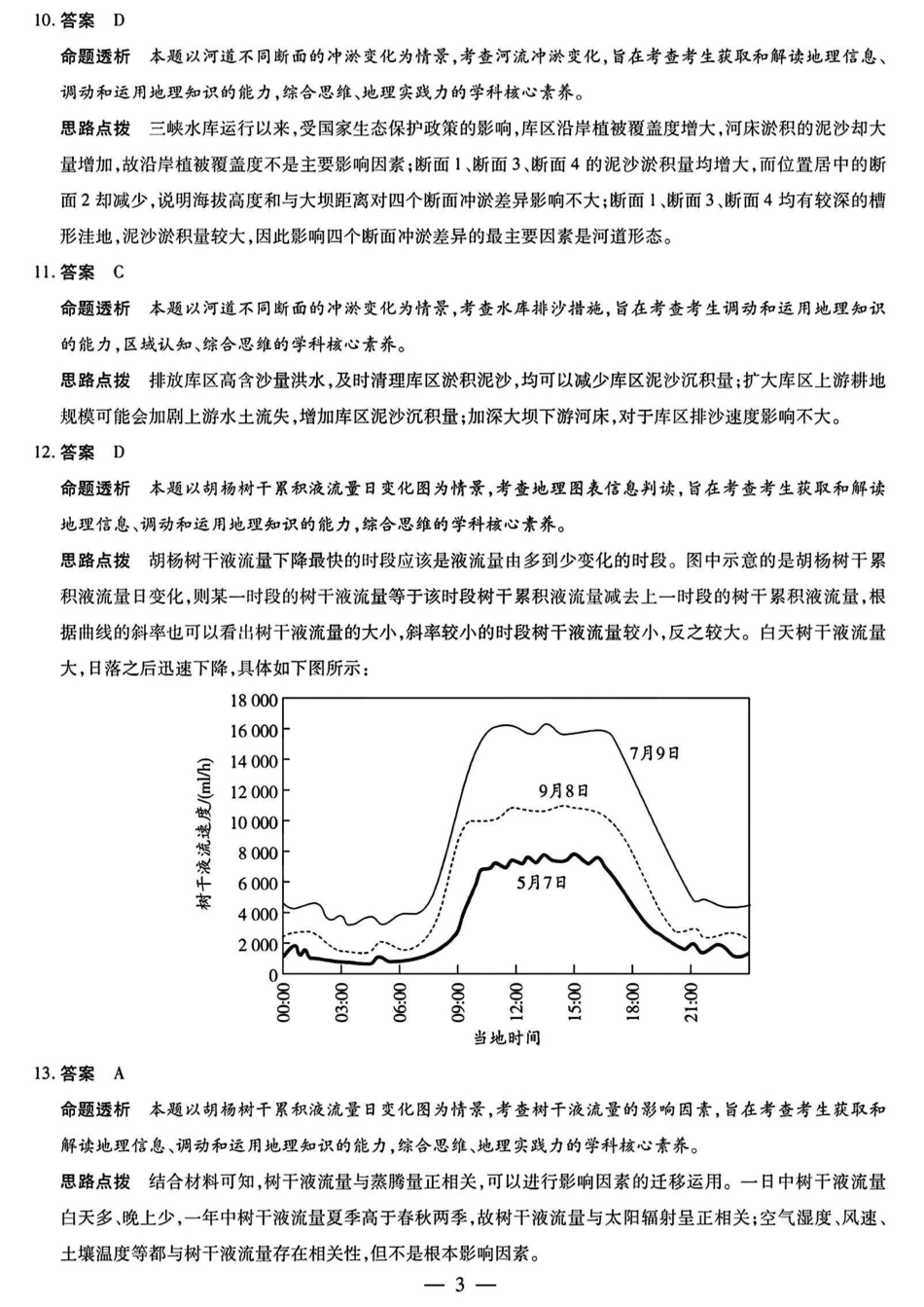 安徽省天一大联考2024-2025学年（下）2025届高三3月调研考试（3.5-3.6）地理试题卷答案.pdf_第3页