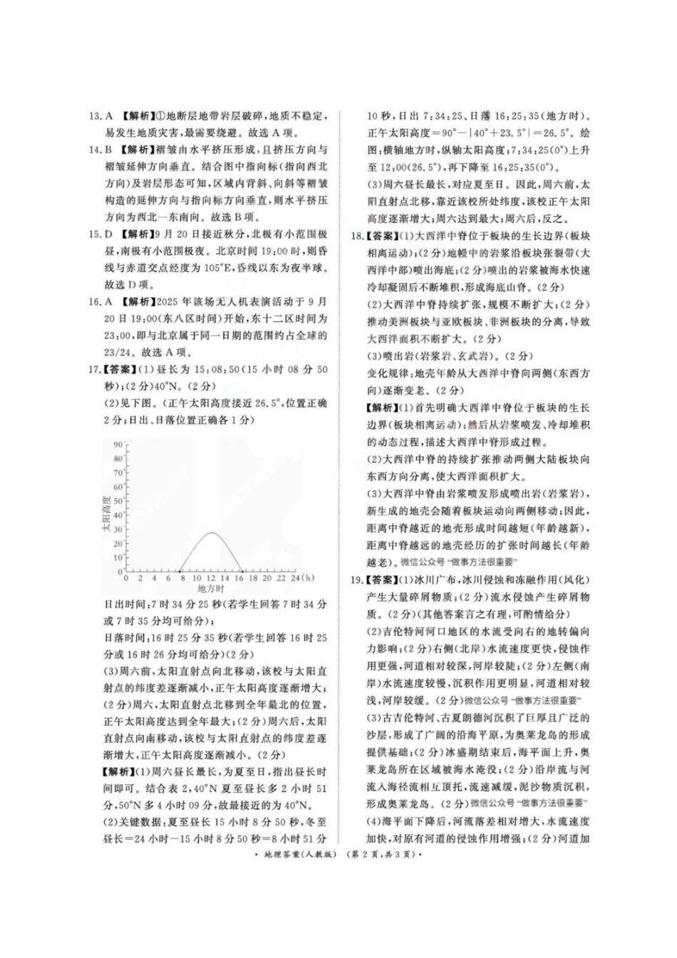 地理试卷(人教版)答案【高二】河南省2027届高等学校招生全国统一考试暨青桐鸣大联考2025年10月高二大联考(10.23-10.24).pdf_第2页