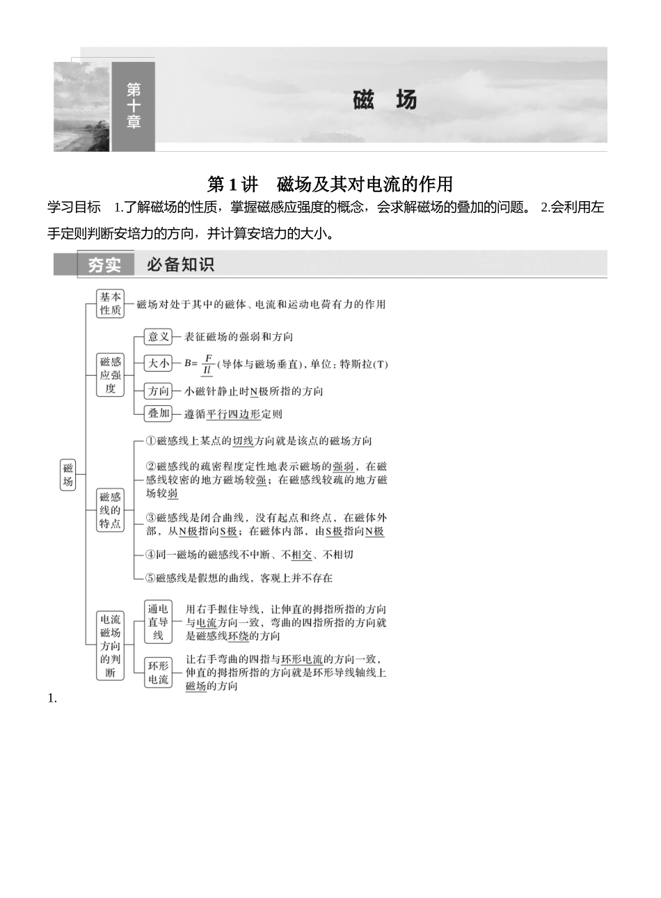 第1讲磁场及其对电流的作用.docx_第1页
