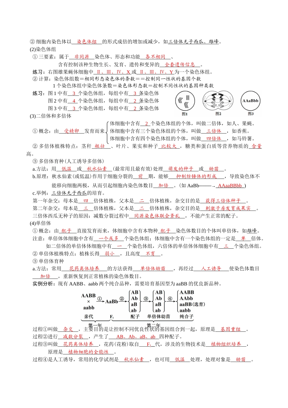 第5章基因突变及其他变异-【必背知识】高一生物章节知识清单（人教版必修2）（背诵版）.docx_第3页