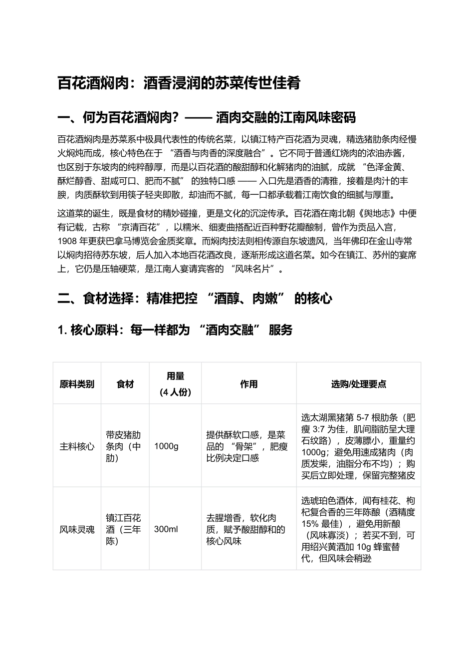 百花酒焖肉：酒香浸润的苏菜传世佳肴.docx_第1页