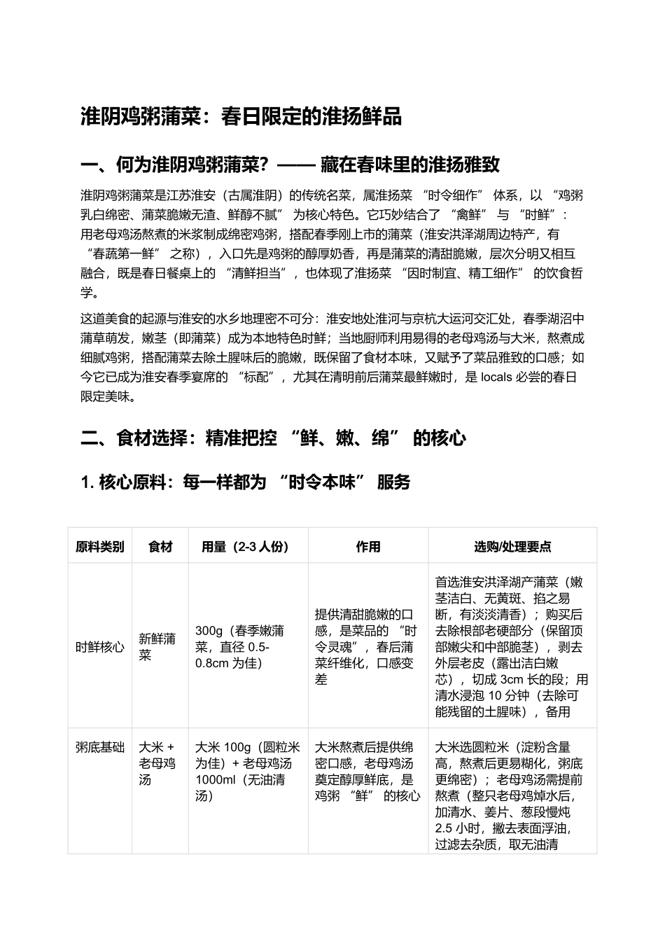 淮阴鸡粥蒲菜:春日限定的淮扬鲜品.docx_第1页