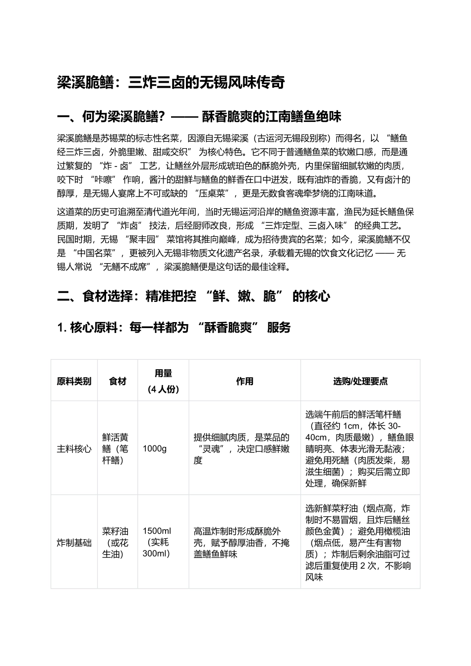 梁溪脆鳝:三炸三卤的无锡风味传奇.docx_第1页