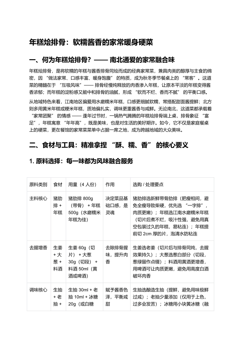 年糕烩排骨：软糯酱香的家常暖身硬菜.docx_第1页