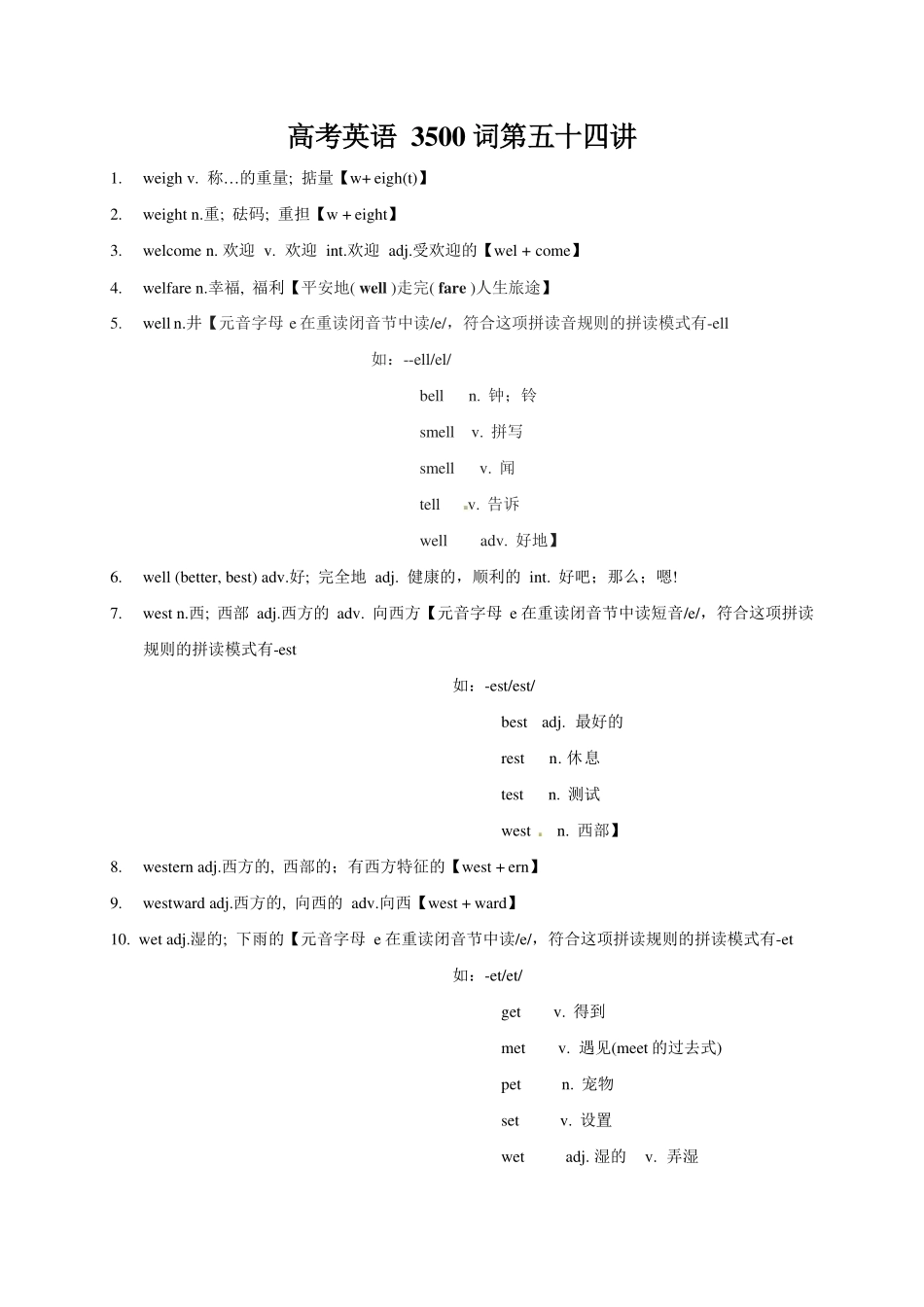 高考英语3500单词第54讲(单词速记与拓展).pdf_第1页