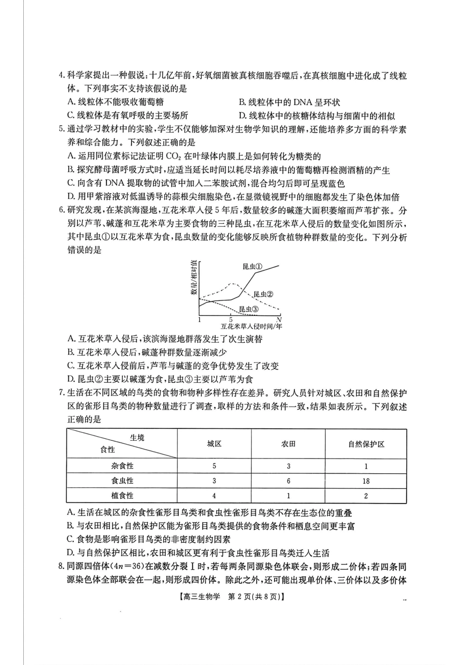 广东省福建省部分学校金太阳2025届高三12月大联考（25-198C）（12.19-12.20）生物试卷+答案.pdf_第2页