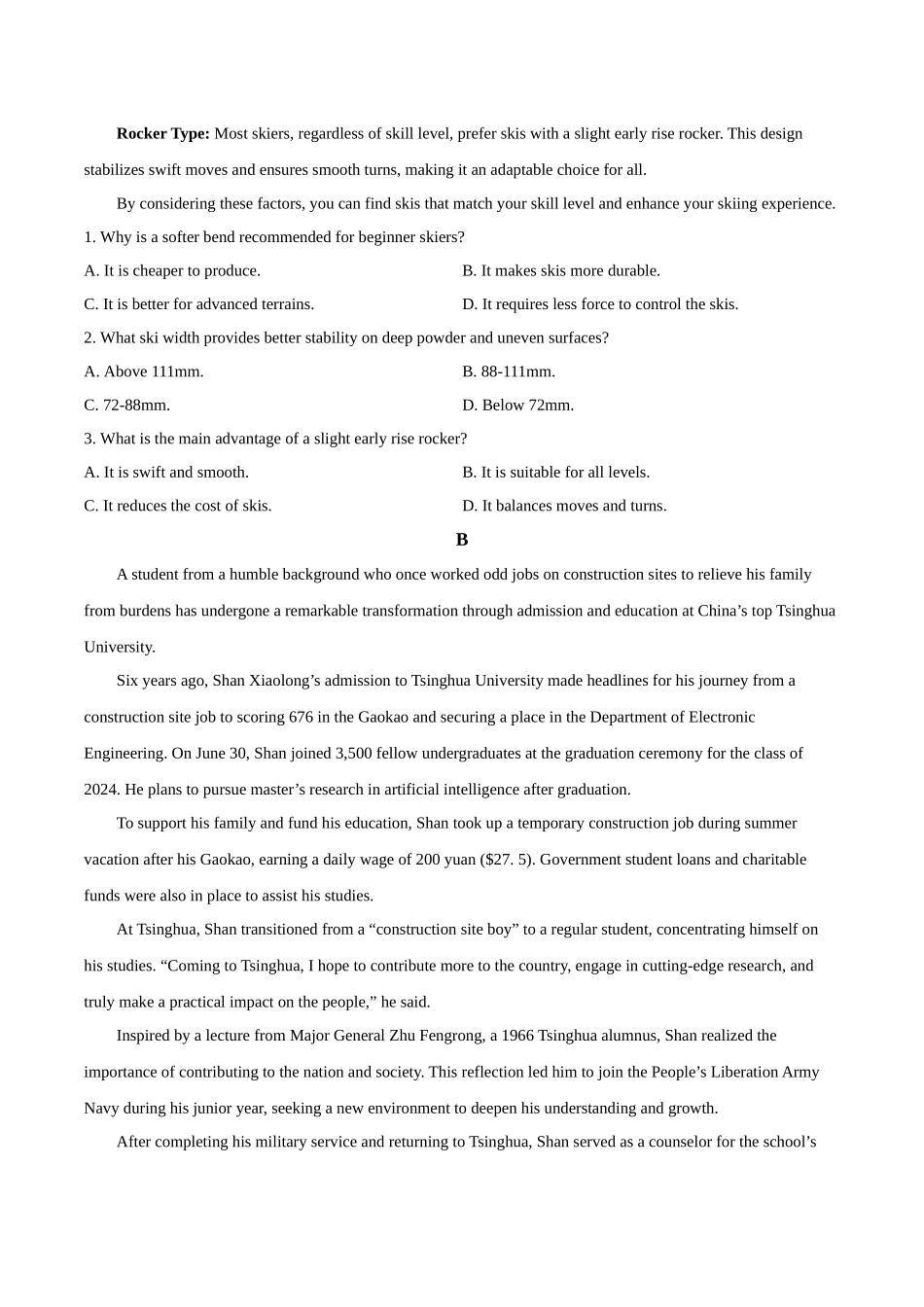 广东省四校2026届高三上学期10月教学质量检测试题英语含答案.docx_第2页