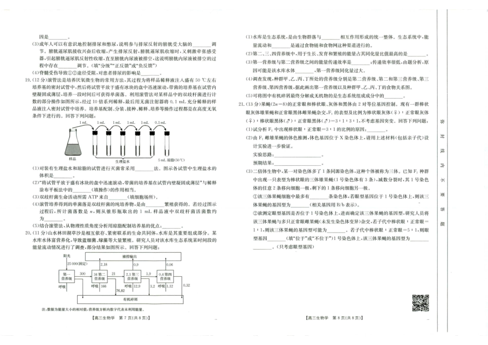广西百校联考2024-2025学年高三上学期11月月考【金太阳25-145C】1(11.20-11.21)生物试卷.pdf_第3页