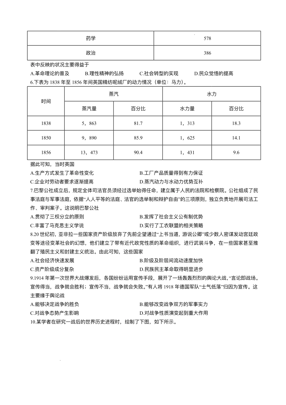 河北省邢台市卓越联盟2025-2026学年高二上学期开学联考历史试题.pdf_第2页