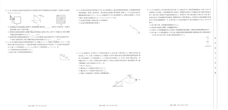 河南省金太阳2024-2025学年高三11月阶段性诊断考试（25-186C）(11.18-11.19)物理试卷.pdf_第2页