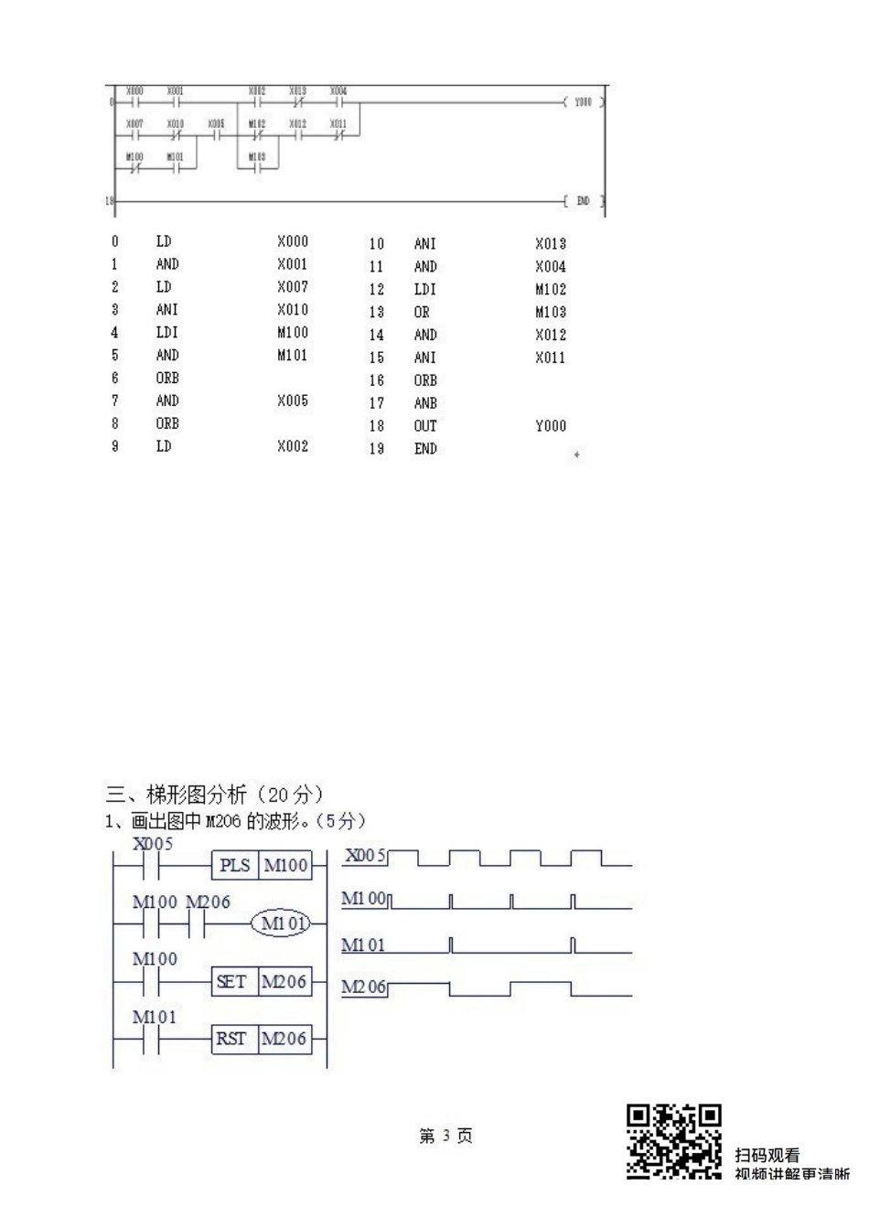 《可编程控制器(PLC)》期末试卷及答案.pdf_第3页