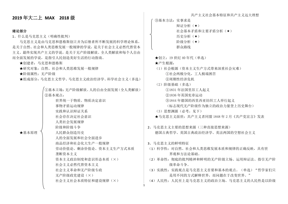 15.0-马原期末复习提纲（2018年11月）.pdf_第1页