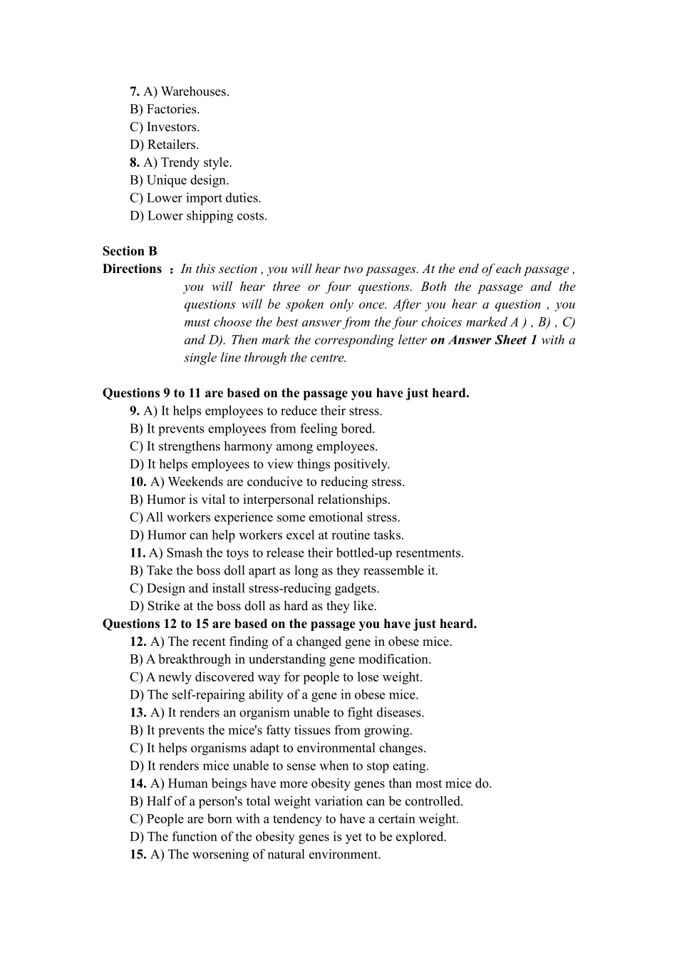 2020年7月大学英语六级考试真题试卷.pdf_第2页