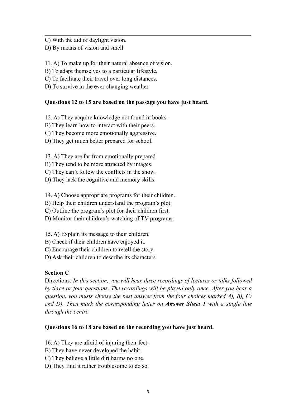 2021年12月大学英语六级考试题(第1套).pdf_第3页