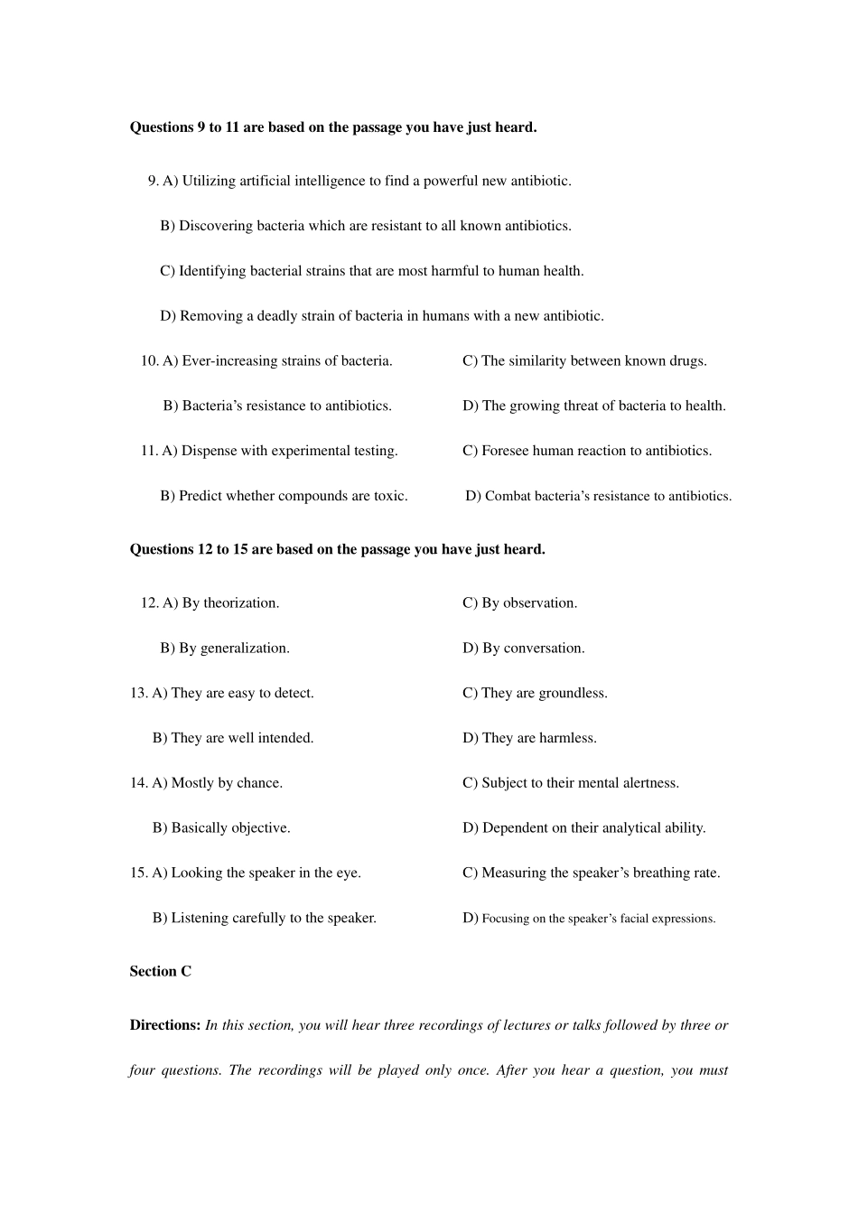 2022年6月英语六级真题(第一套).pdf_第3页