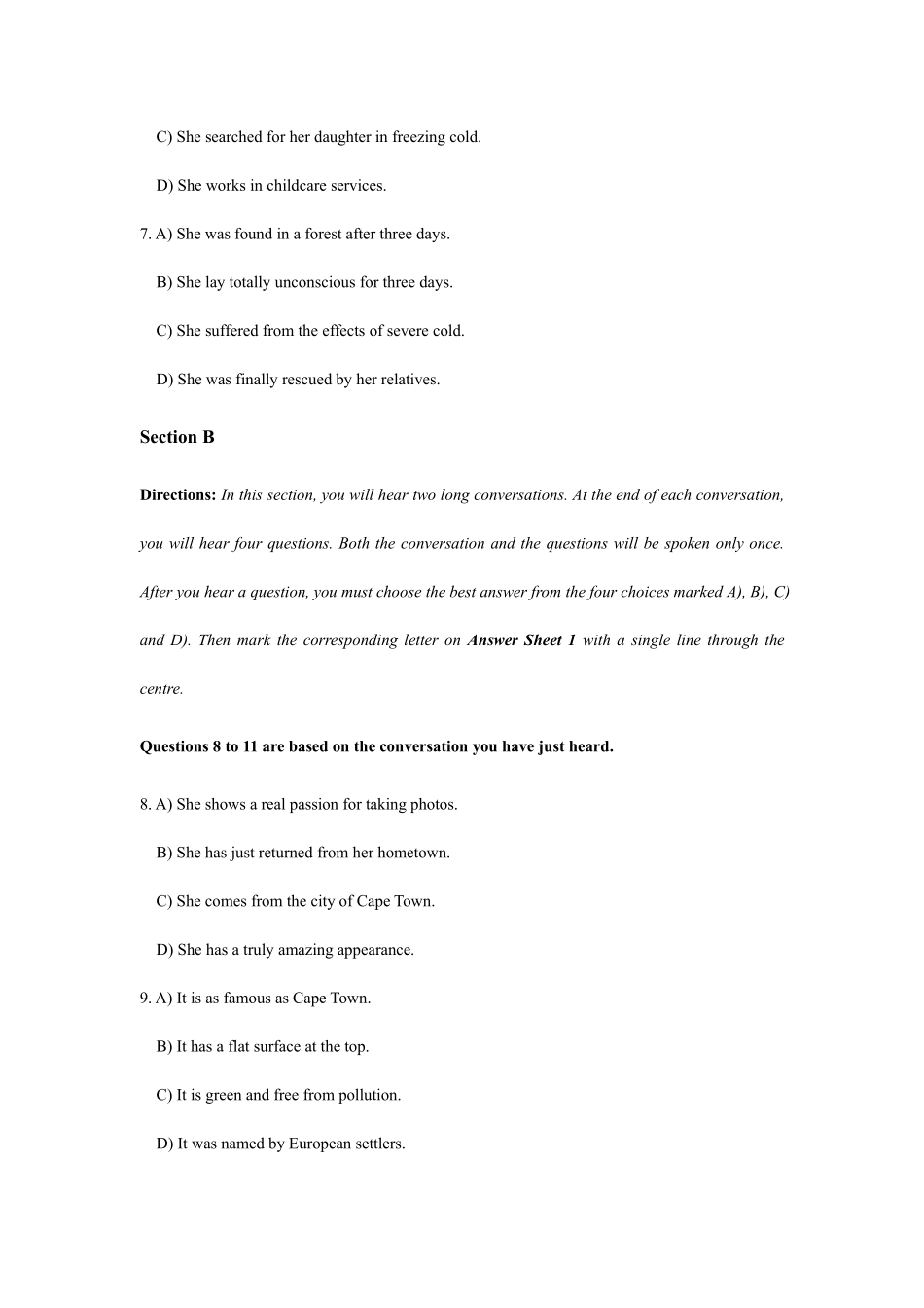 2022年6月英语四级真题（第一套）.pdf_第3页