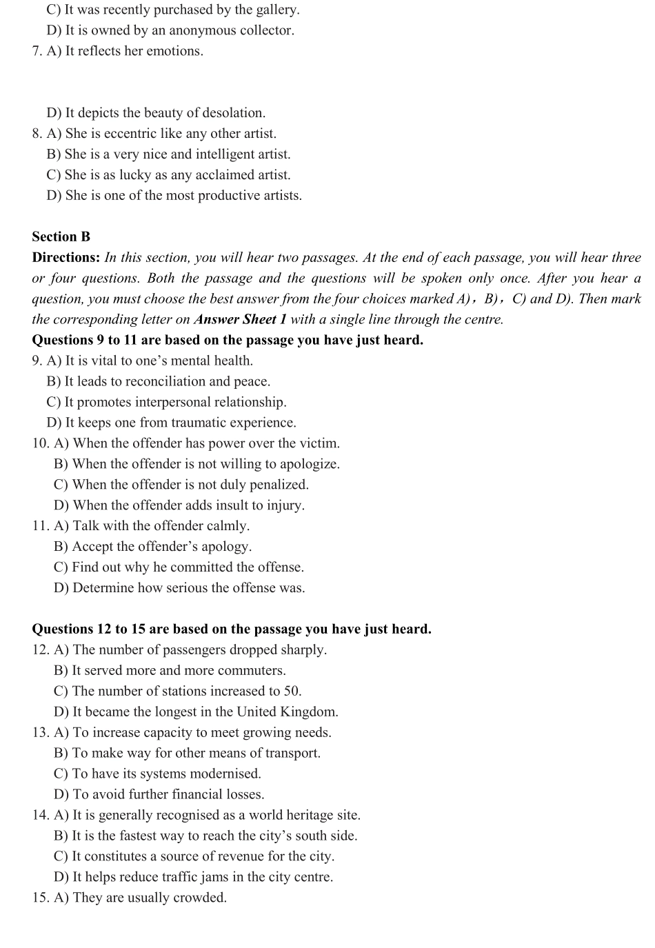 2022年12月大学英语六级考试真题（第1套）.pdf_第2页