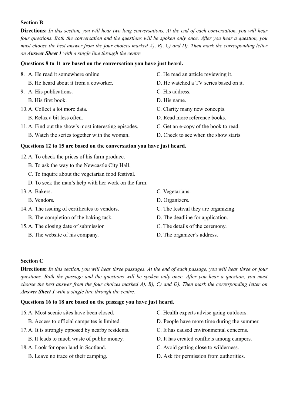 2024年6月英语四级真题(第2套).pdf_第2页