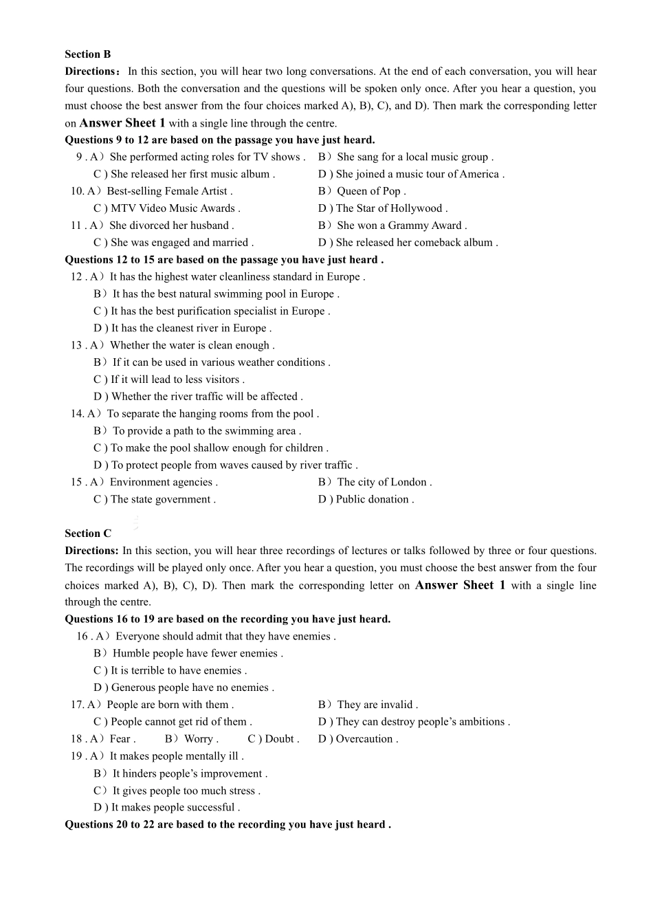 2024年12月英语六级押题密卷（NO.4）.pdf_第2页