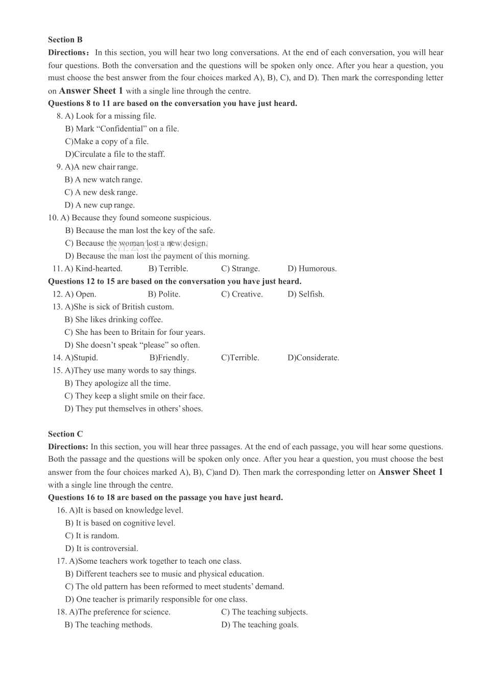 2024年12月英语四级押题密卷（NO.5）.pdf_第2页