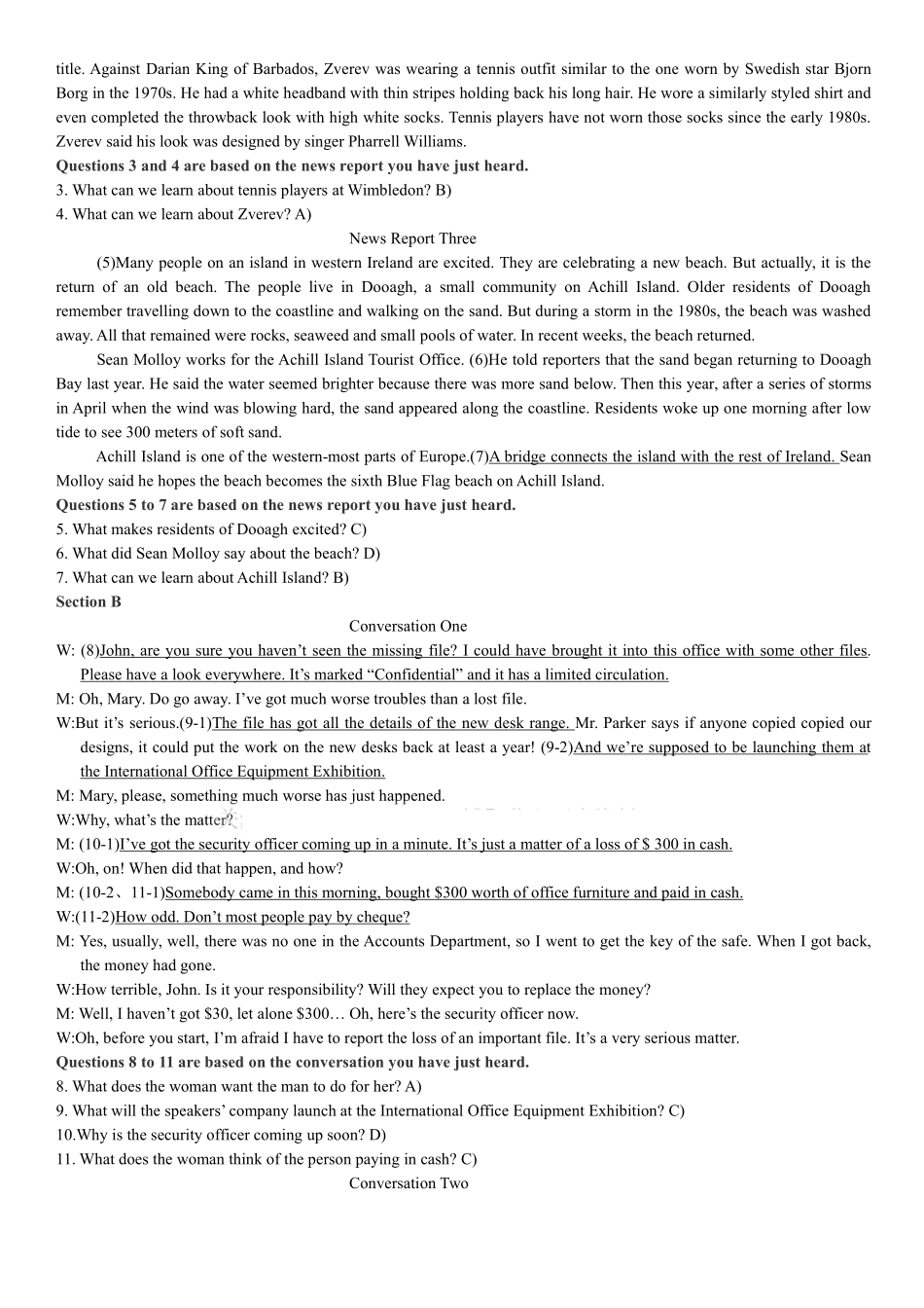 2024年12月英语四级押题密卷（NO.5）解析.pdf_第2页