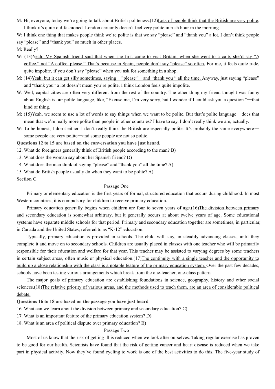 2024年12月英语四级押题密卷（NO.5）解析.pdf_第3页