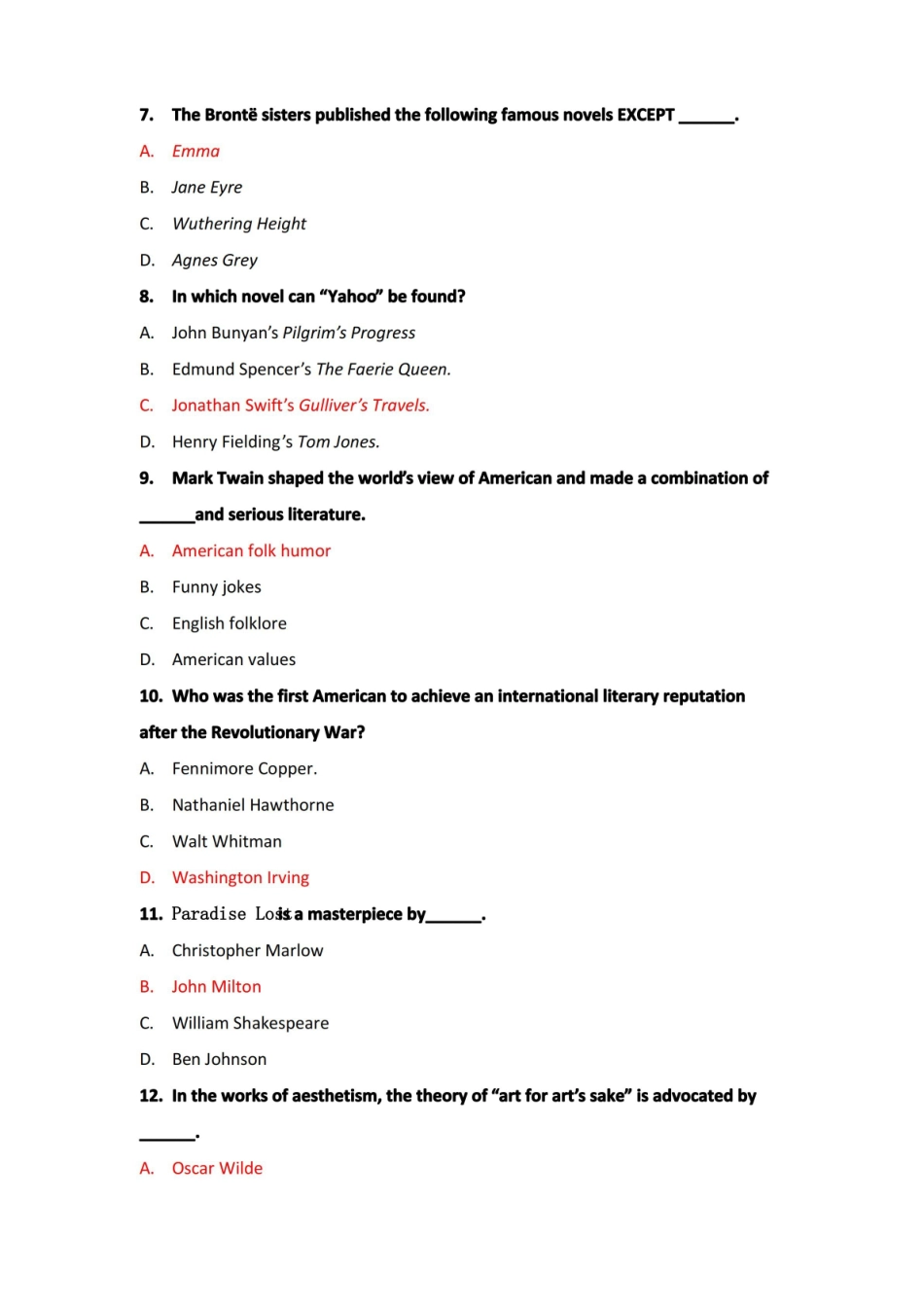 大学英美文学期末考试题库及答案.pdf_第2页