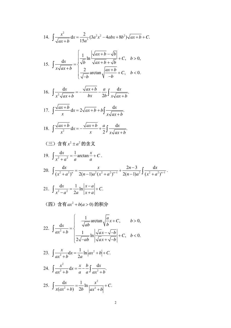 附录1  积分表.pdf_第2页