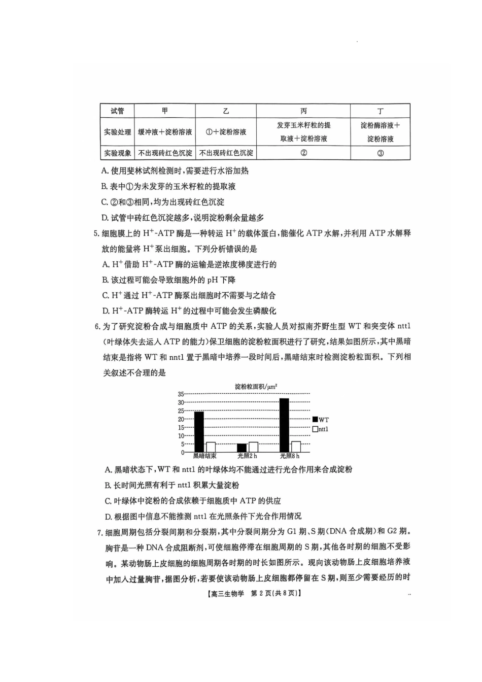 江西省部分学校2025届江西金太阳高三10月联考（10.24-10.25）生物试卷.pdf_第2页