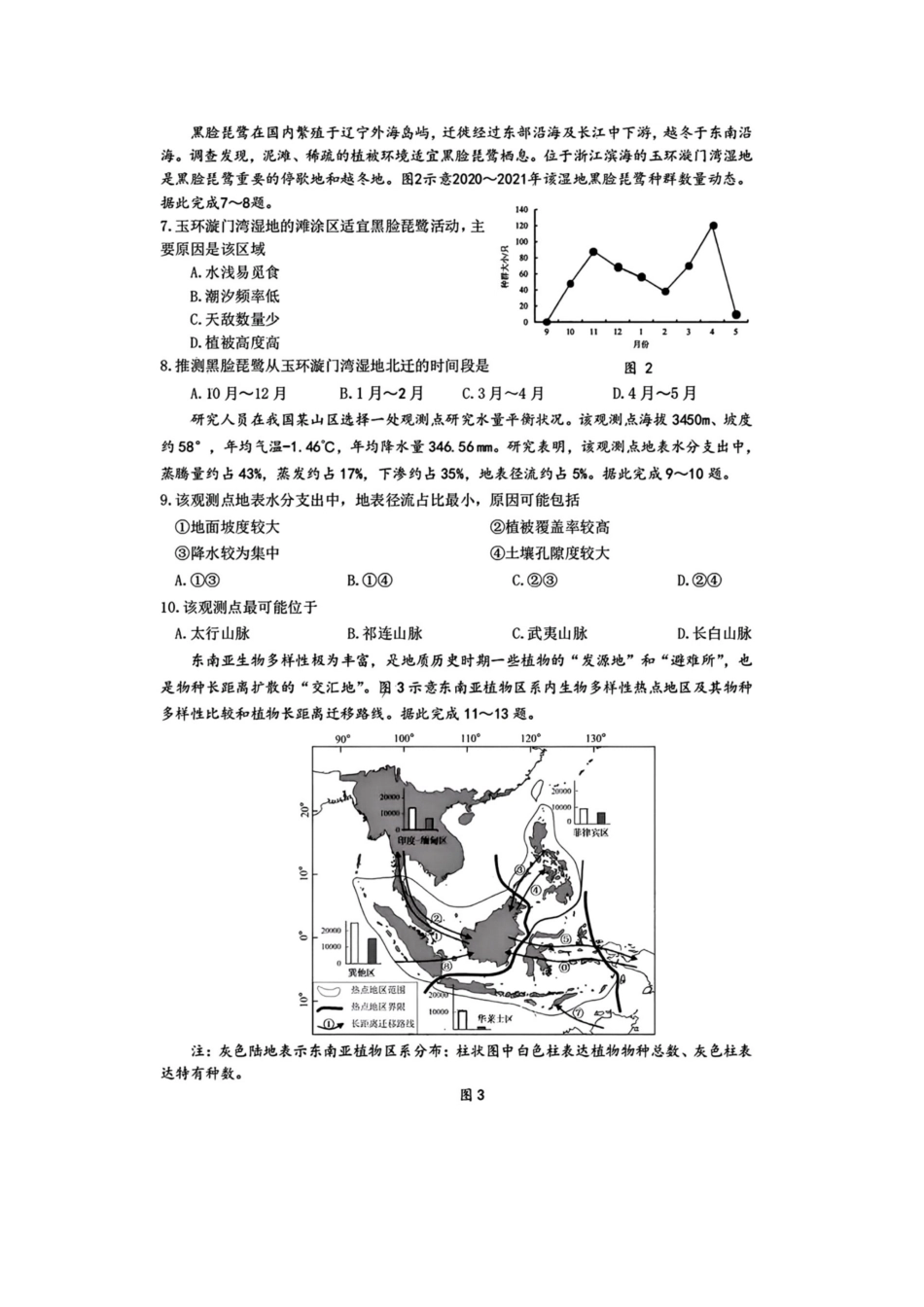 金太阳25-231C2024-2025学年高三上学期1月期末考试（1.15-1.17）地理试卷+参考答案.docx_第2页