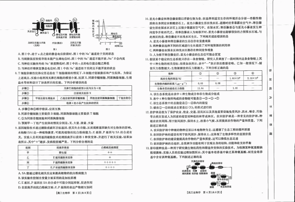 金太阳25-289C2025届高三12月联考（12.30-12.31）生物试卷.pdf_第2页