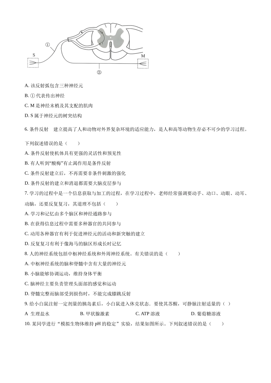 精品解析：黑龙江省龙东联盟2025-2026学年高二上学期10月月考生物试题（原卷版）.docx_第2页